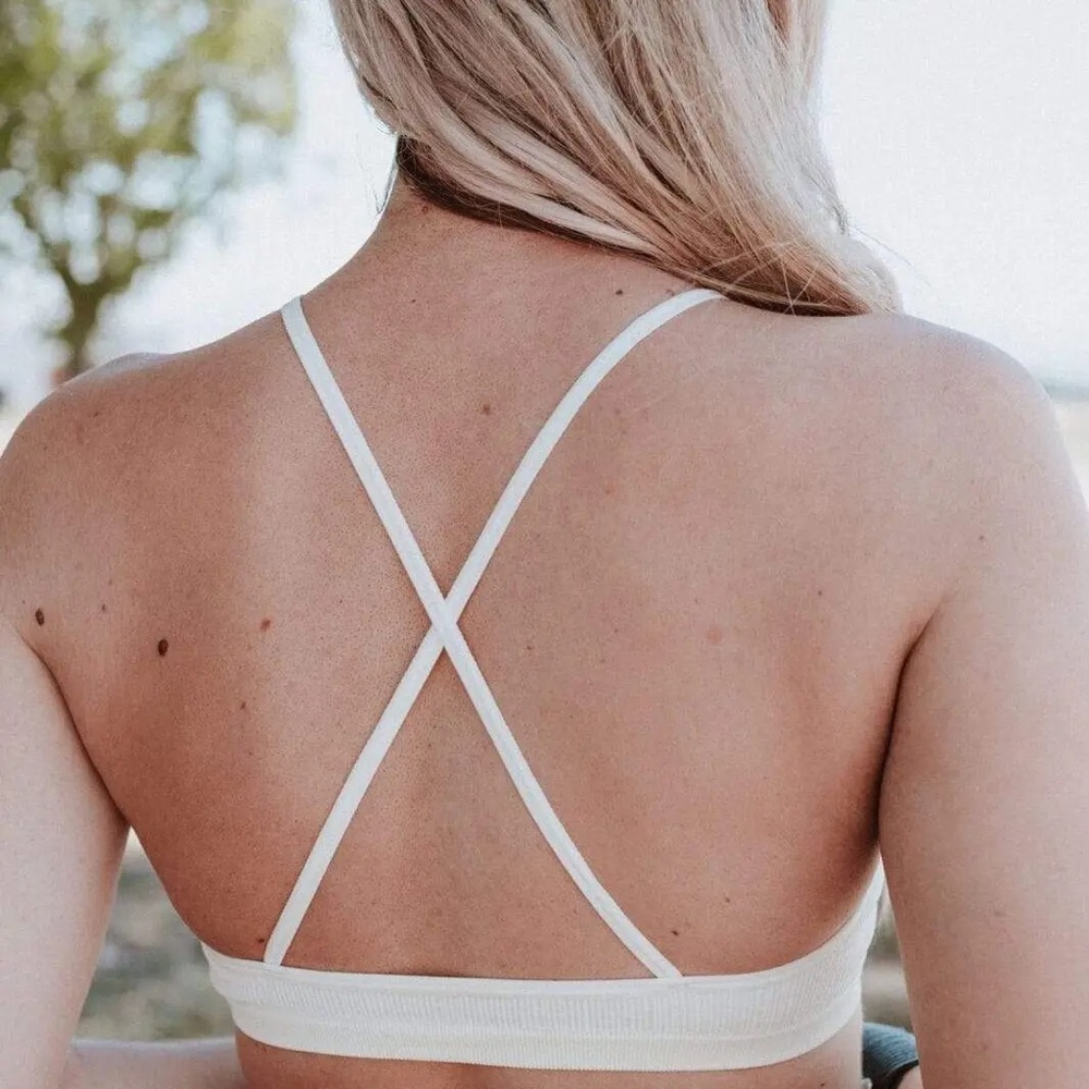 Ivory Boho Crochet Lace High Neck Bralette - Picture 3 of 3